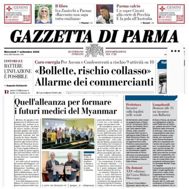 Parceria entre LAIS/UFRN e Universidade de Parma, na Itália, é destaque no jornal “Gazzetta Di Parma”