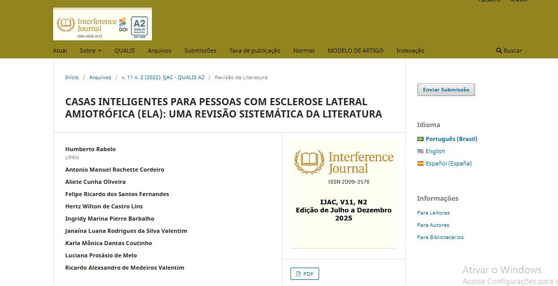 Artigo ressalta a importância das “casas inteligentes” para pacientes com ELA