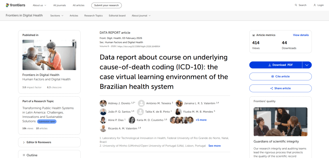 Estudo internacional desenvolvido por pesquisadores do LAIS evidencia papel da Educação mediada por tecnologia na resiliência do SUS